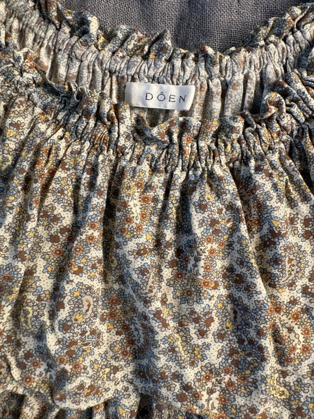 DÔEN LUCE TOP | Blue Tisbury Paisley | Size M - Picture 3 of 6